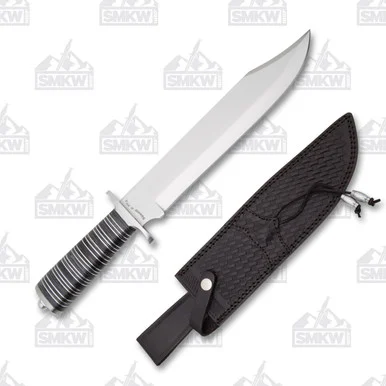 Fox-N-Hound Stacked Bowie Knife Black Pakkawood Handle W/Sheath FH122