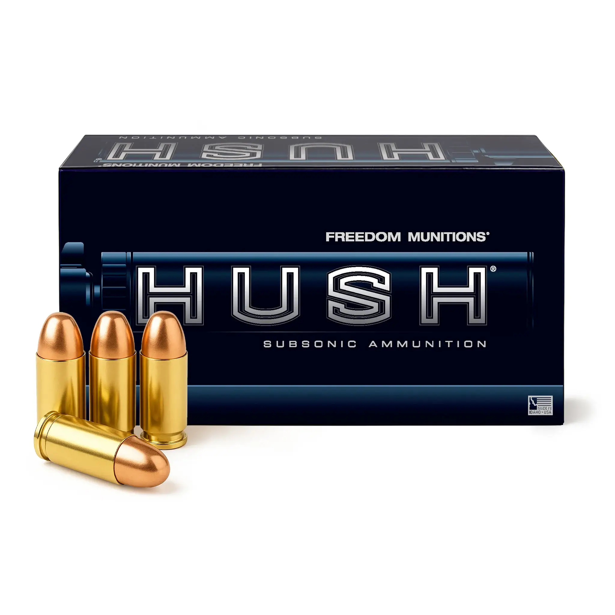 Freedom Munitions HUSH 9mm 165 Gr Round Nose Subsonic Ammo