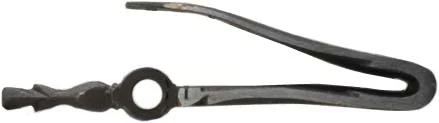 Frizzen spring, floral finial, front screw