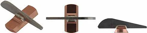 Front Sight,high blade, .062" thick nickel silver,3/8" by 0.070" copper dovetail base for Pedersoli rifles