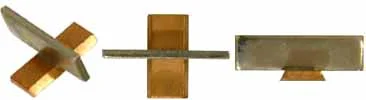 Front Sight,tall .080" thick silver blade,blank rectangle blade,copper base