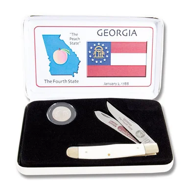 Frost Cutlery Georgia State Quarter & Trapper Collector Set FR312GA