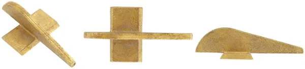 Rounded Blade Front Sight, .075" thick blade, 1/16" thick base, wax cast brass