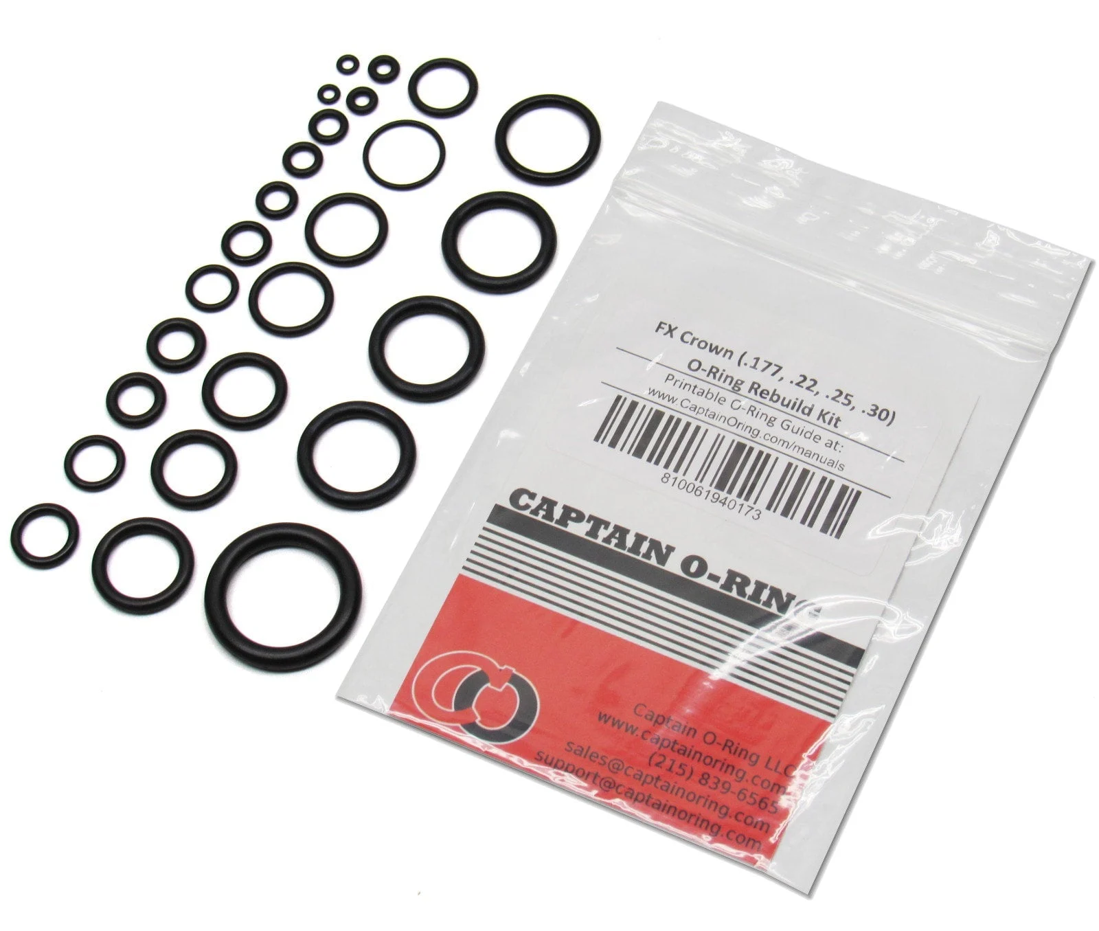 FX Crown (.177/.22/.25/.30) Complete 25 Piece O-Ring Rebuild Kit