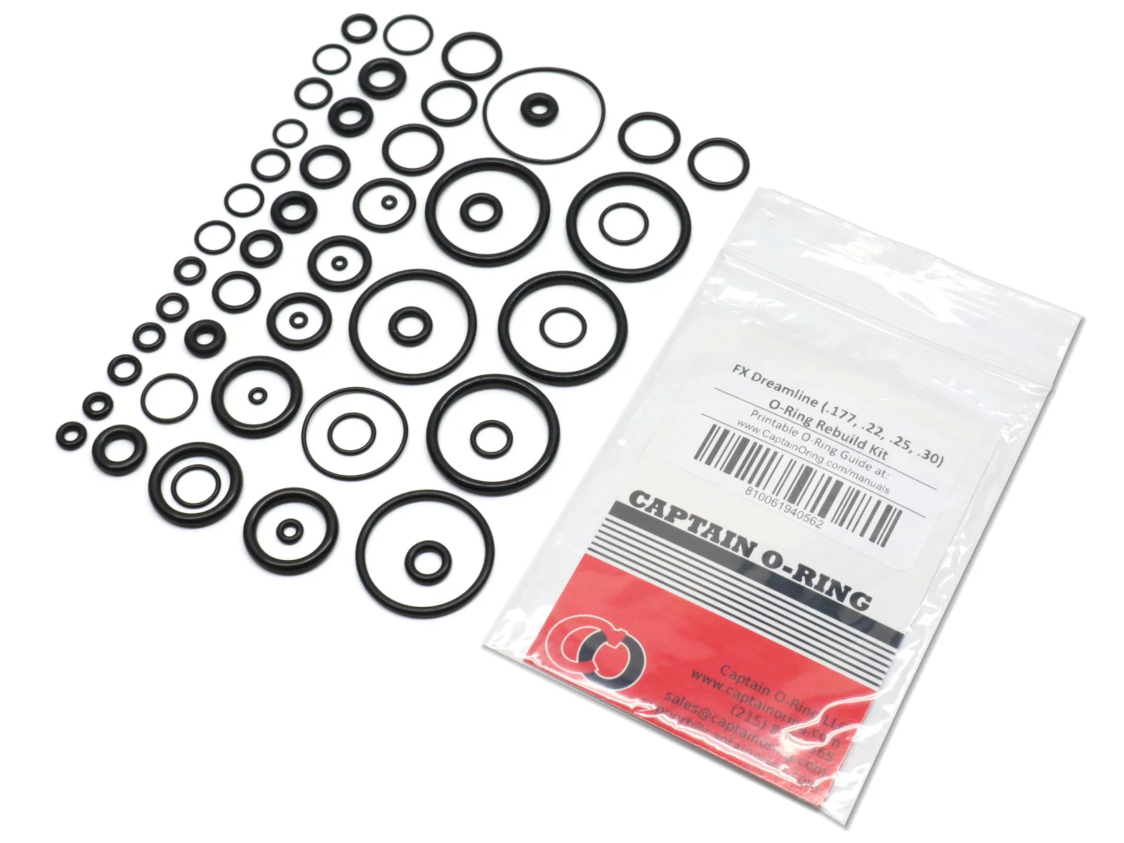 FX Dreamline (.177/.22/.25/.30) Complete 56 Piece O-Ring Rebuild Kit