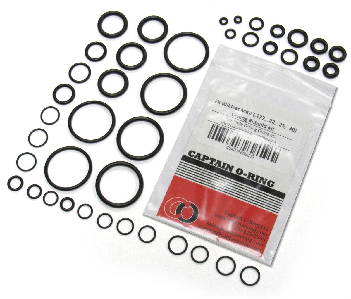 FX Wildcat MKII [MK2] (.177/.22/.25/.30) Complete 41 Piece O-Ring Rebuild Kit