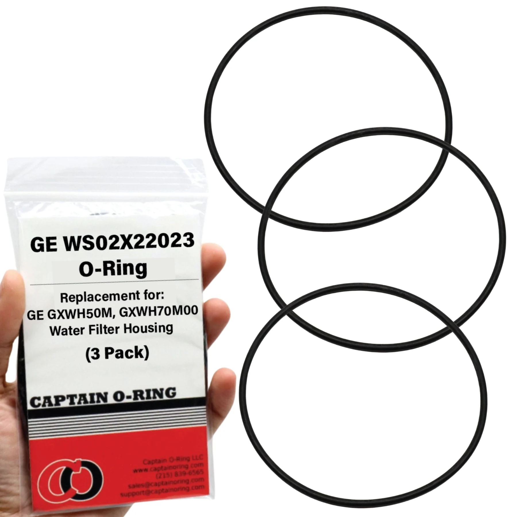 GE WS02X22023 O-Ring for GXWH50M, GXWH70M (3 Pack)