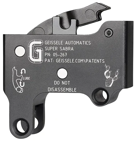 Geissele Automatics 05267 Super Sabra Trigger Pack Two-Stage Curved Trigger with 5.50-7.50 lbs Draw Weight & Black Oxide Finish for IWI Tavor, X95