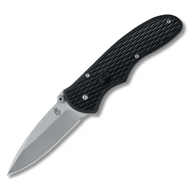 Gerber Fast Draw Assisted Folding Knife Black GFN 3in Bead Blast Plain Blade G7162