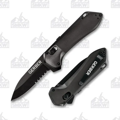 Gerber Highbrow Compact Onyx Partially Serrated G3521