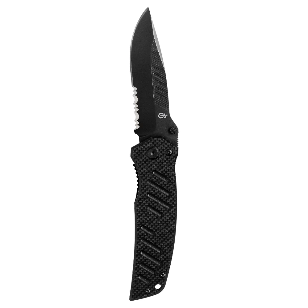 Gerber Swagger Folding Knife, Drop Point, Partially Serrated Blade