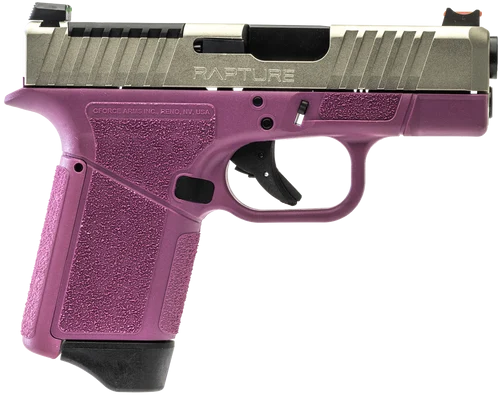 Gforce Arms Rapture 9mm, 3.25" Barrel, Nickel Optic Cut/Serrated Slide, Pink Cerakote, Shield RMSc/RMR Footprint, 12rd