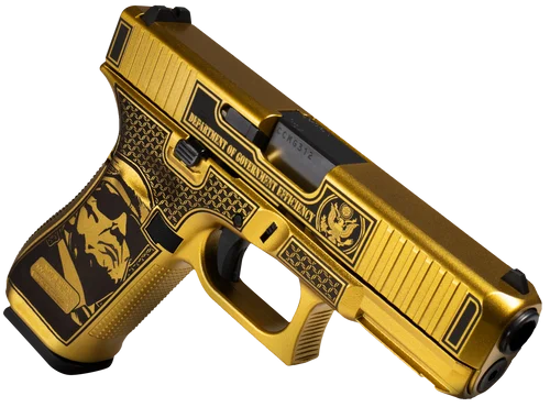 Glock 47 D.O.G.E. 9mm, Gen5 4.49" Barrel, Glamour Glock Gold Cerakote, 17rd