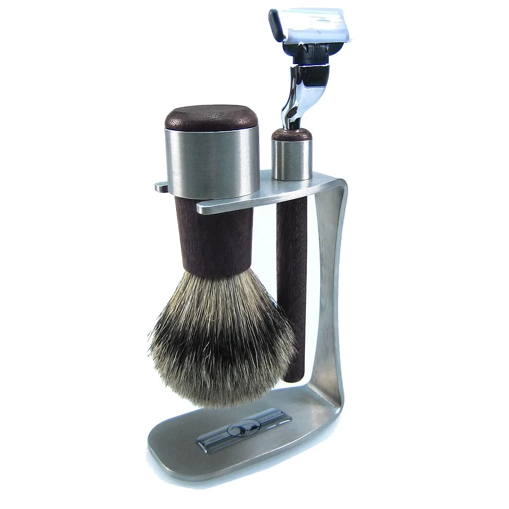 Golddachs Men’s 3-Piece Wenge Wood Mach 3 Shaving Set