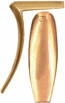 Golden Age Style Buttplate, sand cast brassOverall length 4-1/2", width 1-1/2", comb 2-5/8".