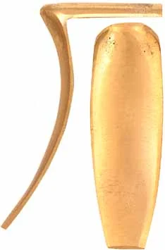 Golden Age Style Buttplate, sand cast brassOverall length 4-1/2", width 1-7/16", comb 2-3/8"