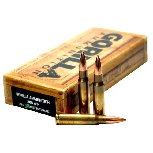 Gorilla GA308175SMK Gorilla Match 308 Win 175 gr Sierra MatchKing 20 Bx/ 10 Cs