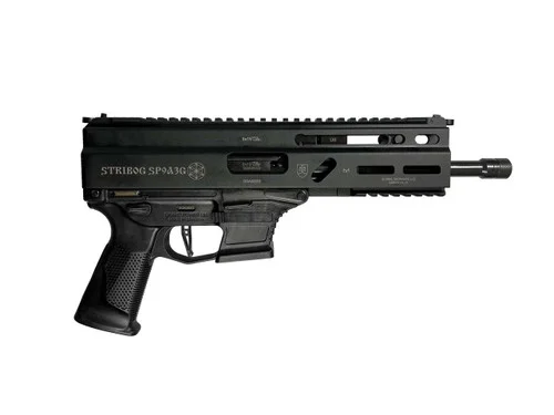 Grand Power Stribog 9mm, 8" Threaded Barrel, Aluminum Frame, Matte Finish, Black, 33rd
