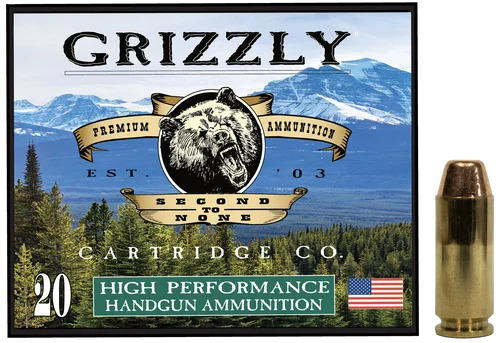 Grizzly Ammo 10mm ACP 200gr Full Metal Jacket Flat Point, 20rd Box