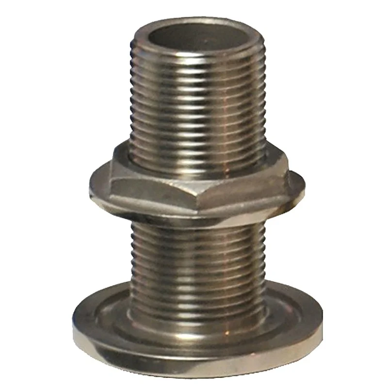 GROCO 1/2 NPS NPT Combo Stainless Steel Thru-Hull Fitting w/Nut [TH-500-WS]