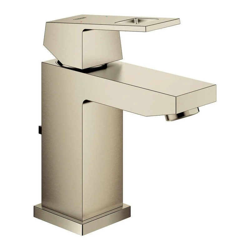 GROHE Eurocube Single Handle Monoblock Bathroom Sink Faucet in Brushed Nickel | Ferguson
