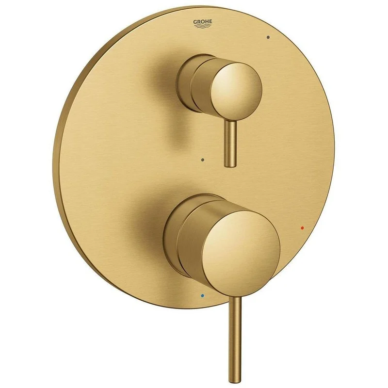 GROHE Timeless Two Handle Bathtub & Shower Faucet in Brushed Cool Sunrise (Trim Only) | Ferguson