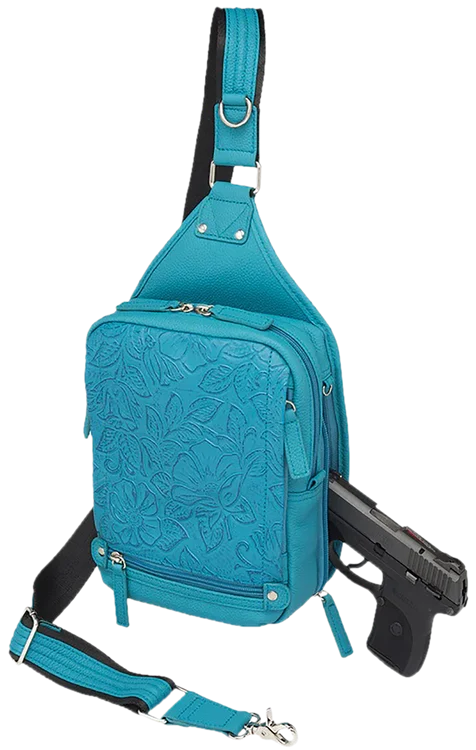 Gun Tote'n Mammas GTM-110/tblue Mini Sling Cowhide Turq