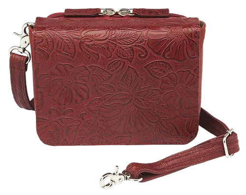 Gun Tote'n Momas Gtm-15tlk/chry Crossbody Cowhide Cherry