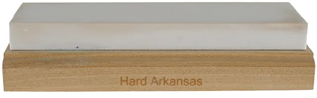Hard Arkansas Whet Stone,2 x 6" very fine grit,with wood base