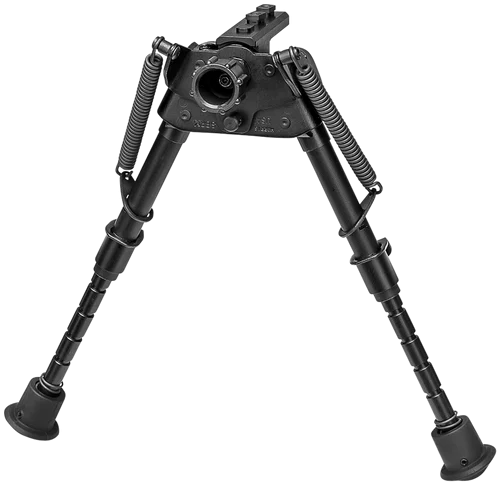 Harris A-BRM M-Lok Steel/Aluminum, Black Anodized Finish, 6-9" Vertical Adjustment, Notched Legs, Rubber Feet, M-Lok Rail Attachment