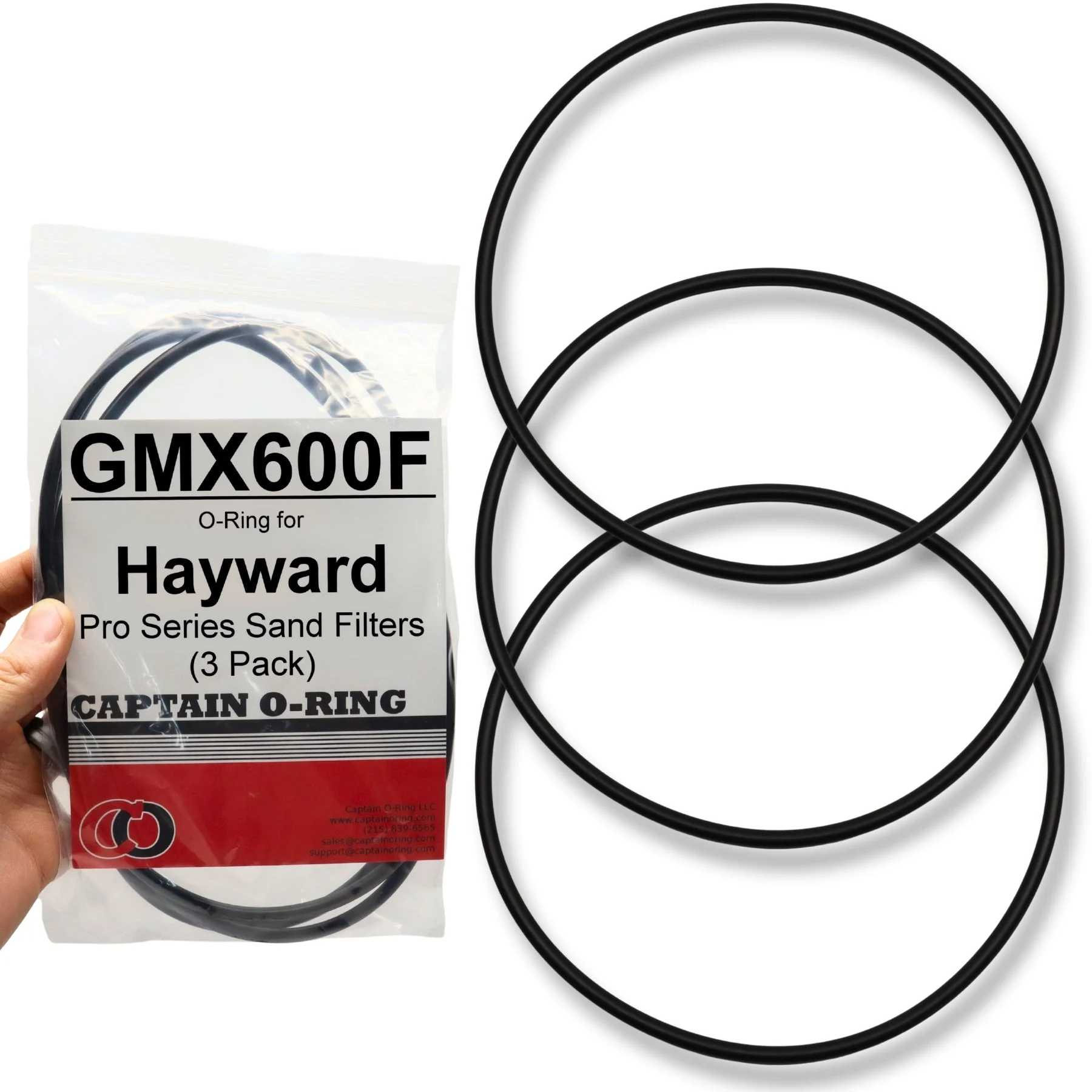 Hayward GMX600F O-Rings for Pro Series Sand Filters S140T, S144T, S180T, S210T, S220T, S244T (3 Pack)