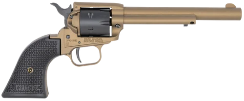 Heritage Rough Rider 22 LR, 6.50" Barrel, Burnt Bronze Cerakote, Black Polymer Grips, 6rd