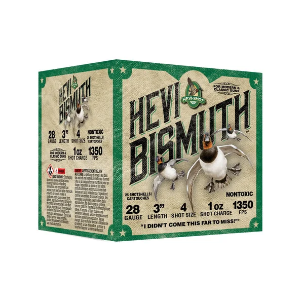 HEVI BISMUTH 28GA 3" 1OZ #4 25RD
