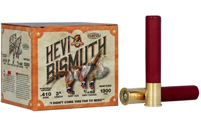 HEVI-Shot HS19715 HEVI-Bismuth Upland 410Gauge 3″ 9/16oz Bismuth 5Shot 25 Per Box/10 Case