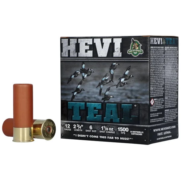HEVI TEAL 12GA 2.75" #6 25RD