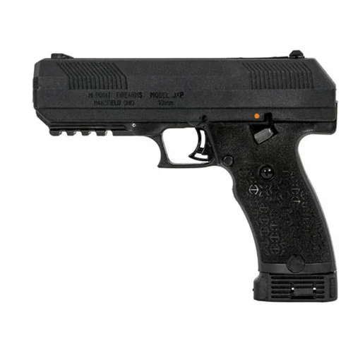 Hi-Point JXP 10mm, 4.50" Barrel, Black Powder Coated YC9 Styled Serrated Slide, Black Frame-Rail-Textured Grips, 10rd