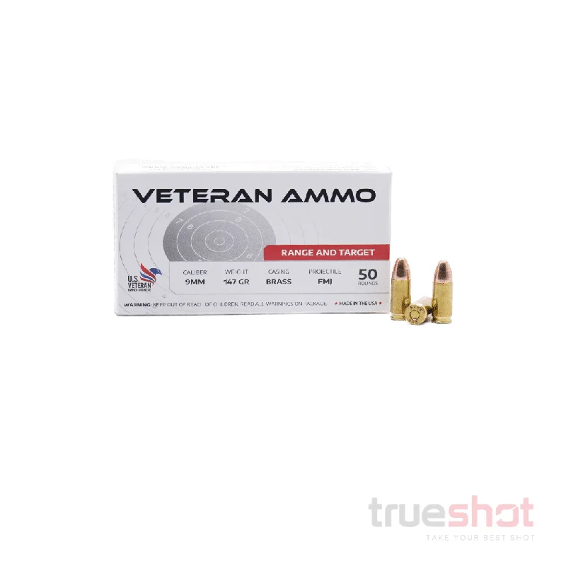 High-Quality Veteran Ammo 9mm 147 Grain FMJ – Reliable & Durable for Veterans