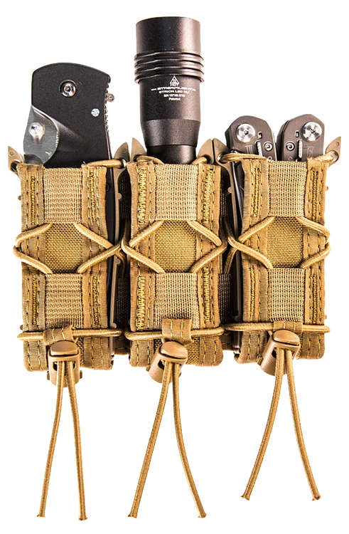 High Speed TACO MOLLE Triple Pistol Cordura/Polymer Coyote Brown
