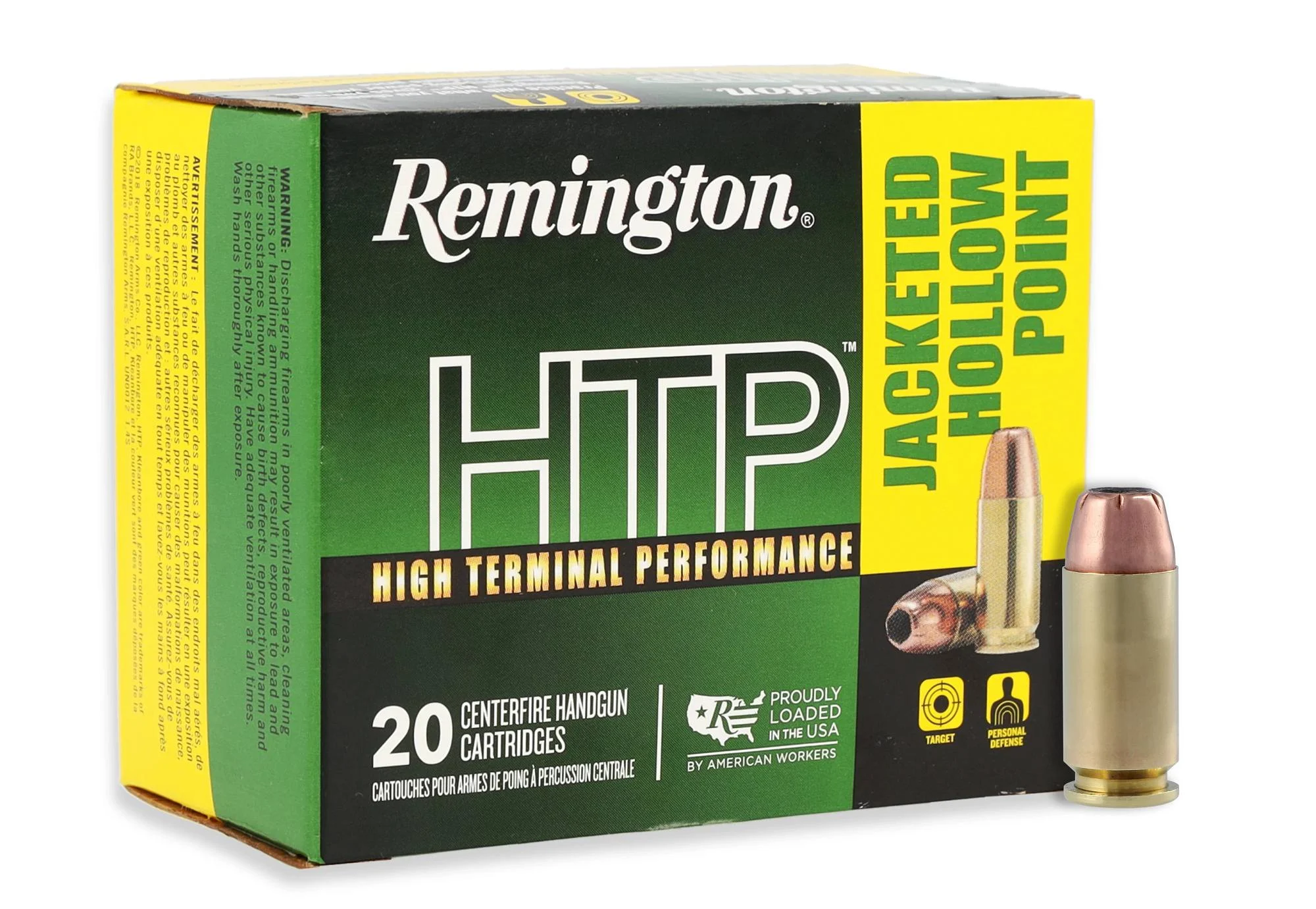 High Terminal Performance, 40 S&W, 155 Grain, Jacketed Hollow Point, 1205 fps