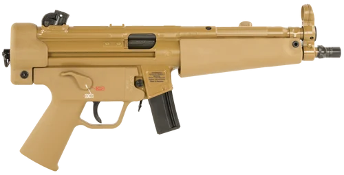 HK SP5 9mm, 8.86" Threaded Barrel, RAL8000 FDE Finish, 2x10rd Mags