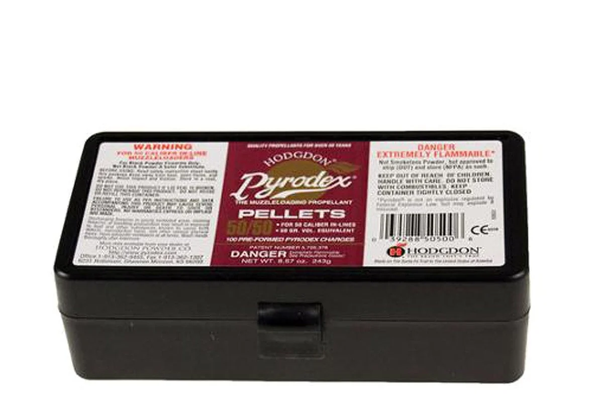 Hodgdon Pyrodex™ 50/50 Pellets Black Powder Substitute .50 Cal 50 Grains (24 & 100 Pack)
