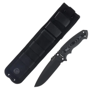 Hogue EX-F01 Fixed Blade G-Mascus G10 Black 5.5in Plain Drop Point HG35179