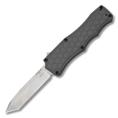 Hogue Exploit 3.5 OTF Automatic Tanto Stonewash Gray AUHG34042