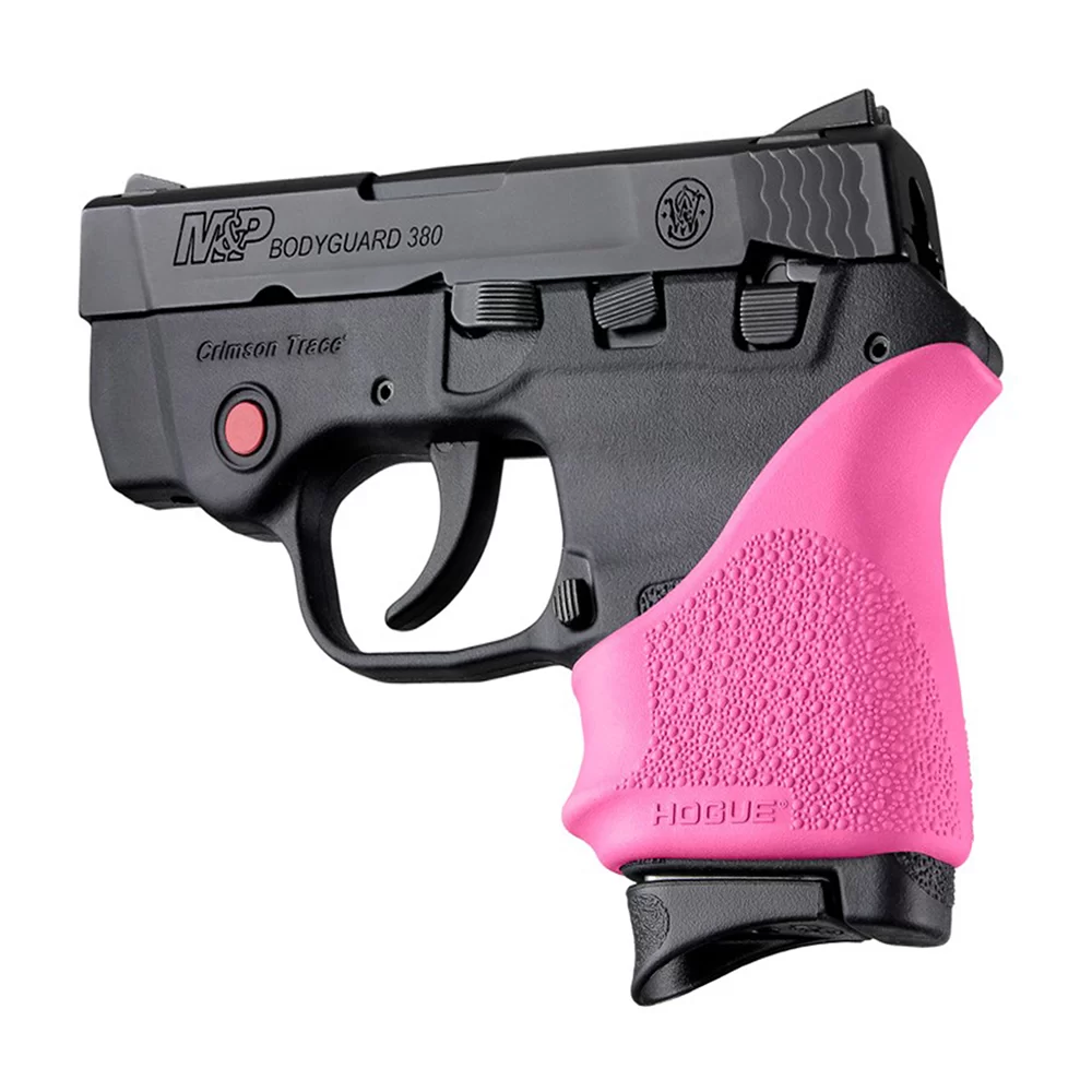 Hogue HandAll Beavertail Grip Sleeve Bodyguard S&W Bodyguard 380/Taurus TCP and Spectrum Pink STOCKED