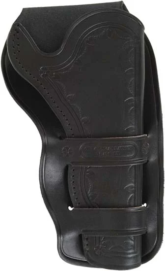 Holster,right hand Cheyenne double loop, 5-1/2", black leather