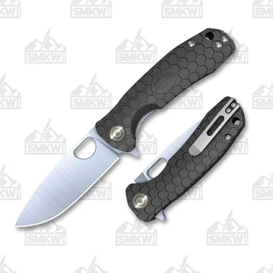 Honey Badger Large Drop Point Folding Knife Black FRN HB1008