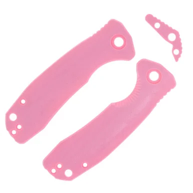 Honey Badger Medium Pink G-10 Handle Set with Backspacer HB4040