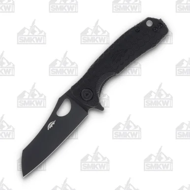Honey Badger Small Wharncleaver Folding Knife Blackout FRN Handle 2.81in 8cr13mov Black DLC Sheepsfoot Blade HB1355