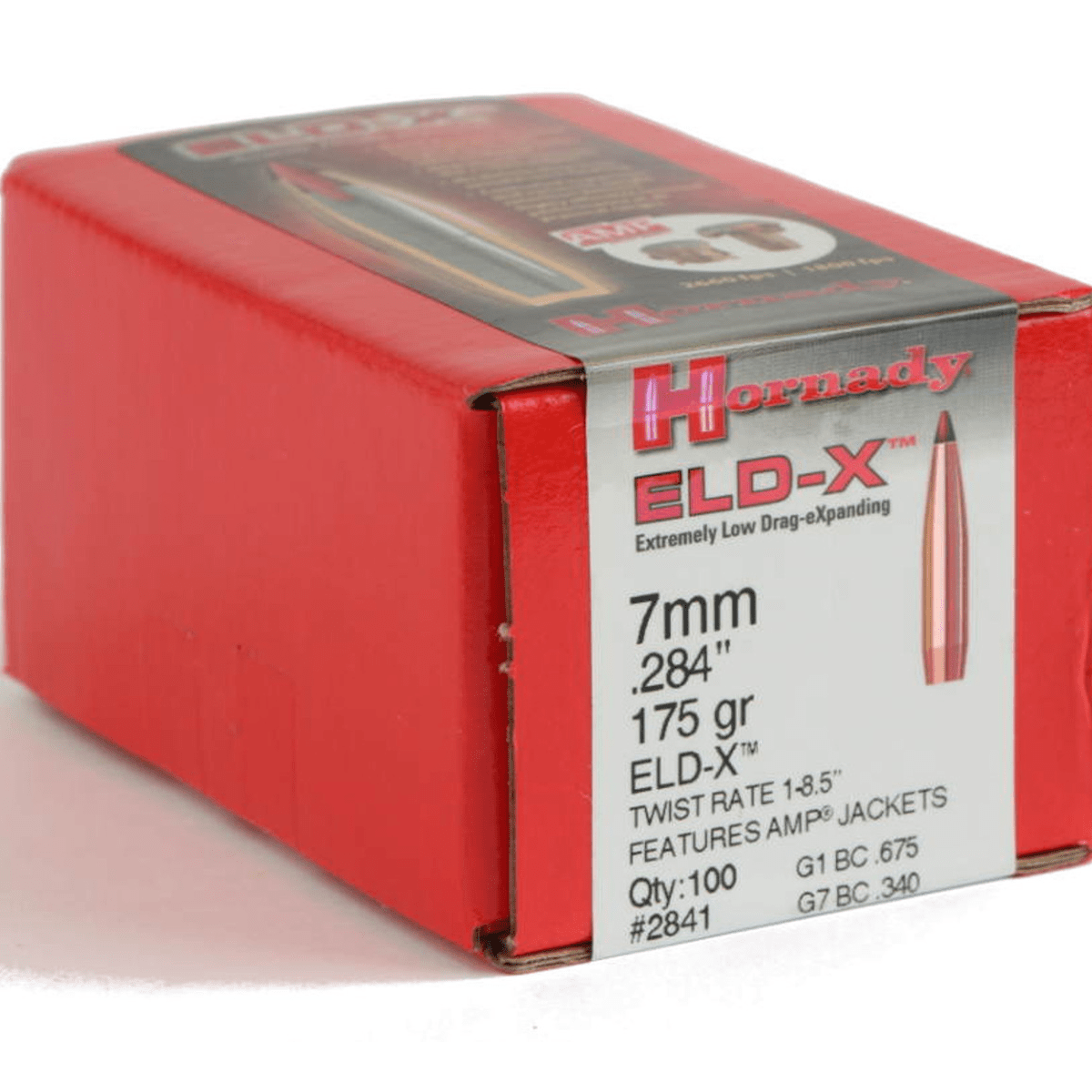 Hornady 2841 ELD-X 7mm .284 175 gr Extremely Low Drag eXpanding 100 Per Box
