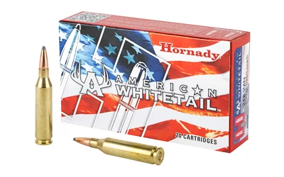 Hornady American Whitetail 243 Winchester 100 Grain InterLock BTSP Ammo – 20 Per Box – 8047